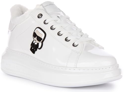 KARL LAGERFELD KL62530S 111 White Textured Lthr Kapri Ikon Shine Lo Lace, 111 weiß gewebt, 39 EU von KARL LAGERFELD