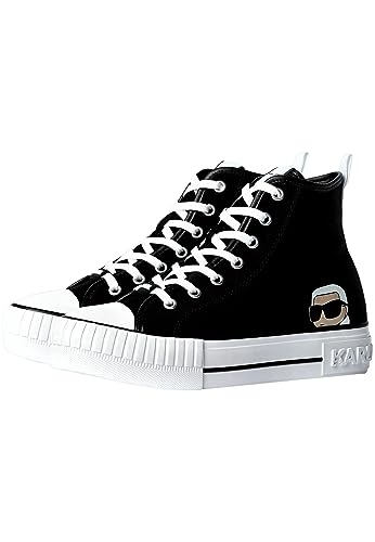 KARL LAGERFELD Kampus Max Karl Ikonik Sneaker Modell KL60450, Schwarz, Schwarz-Weiß, 37 EU von KARL LAGERFELD