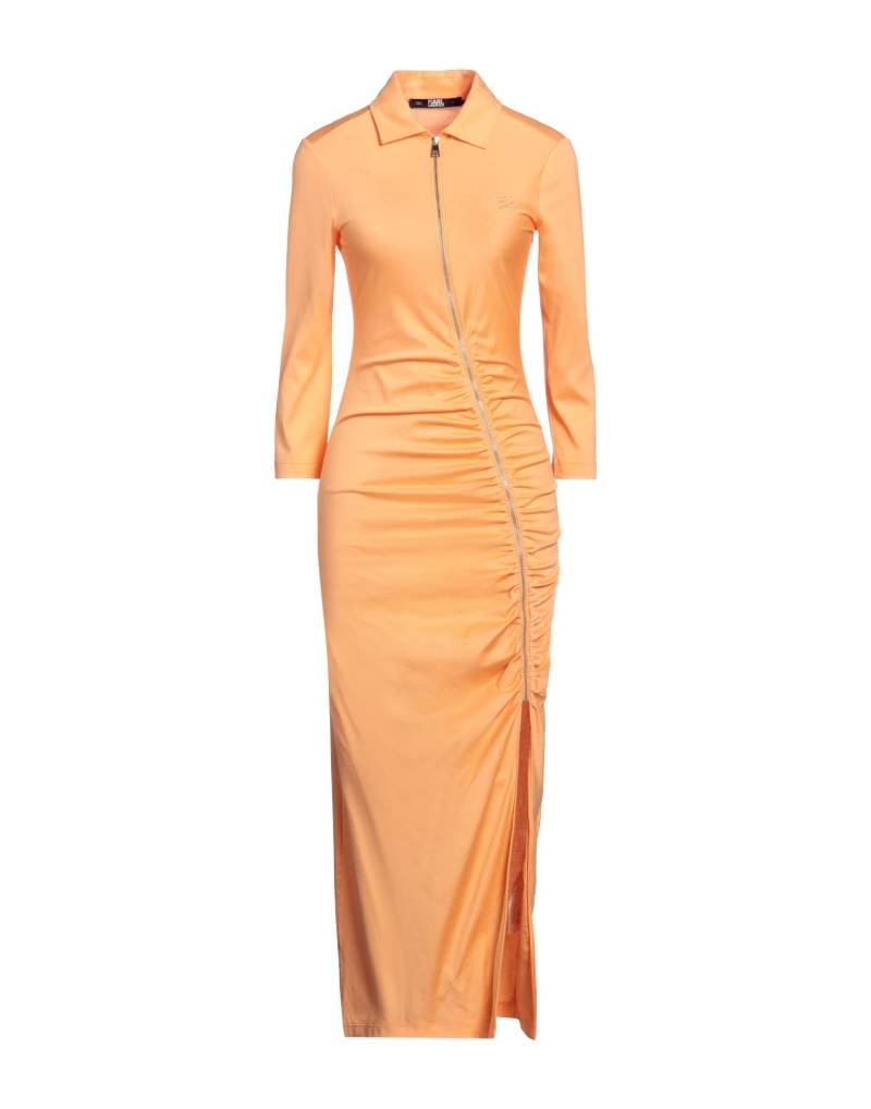 KARL LAGERFELD Maxi-kleid Damen Mandarine KARL LAGERFELD Maxi-kleid Damen Mandarine von KARL LAGERFELD