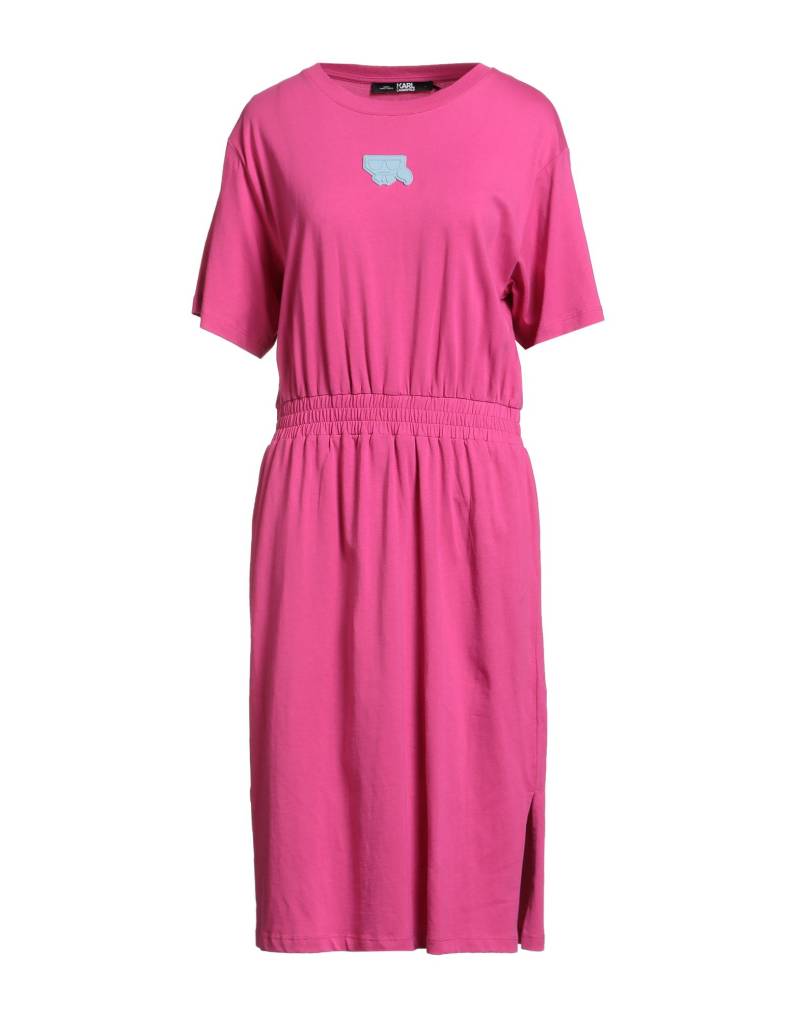 KARL LAGERFELD Midi-kleid Damen Fuchsia von KARL LAGERFELD