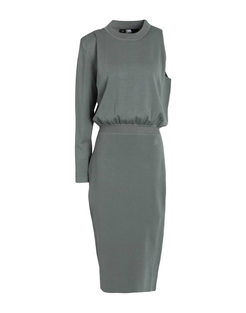 KARL LAGERFELD Midi-kleid Damen Militärgrün von KARL LAGERFELD