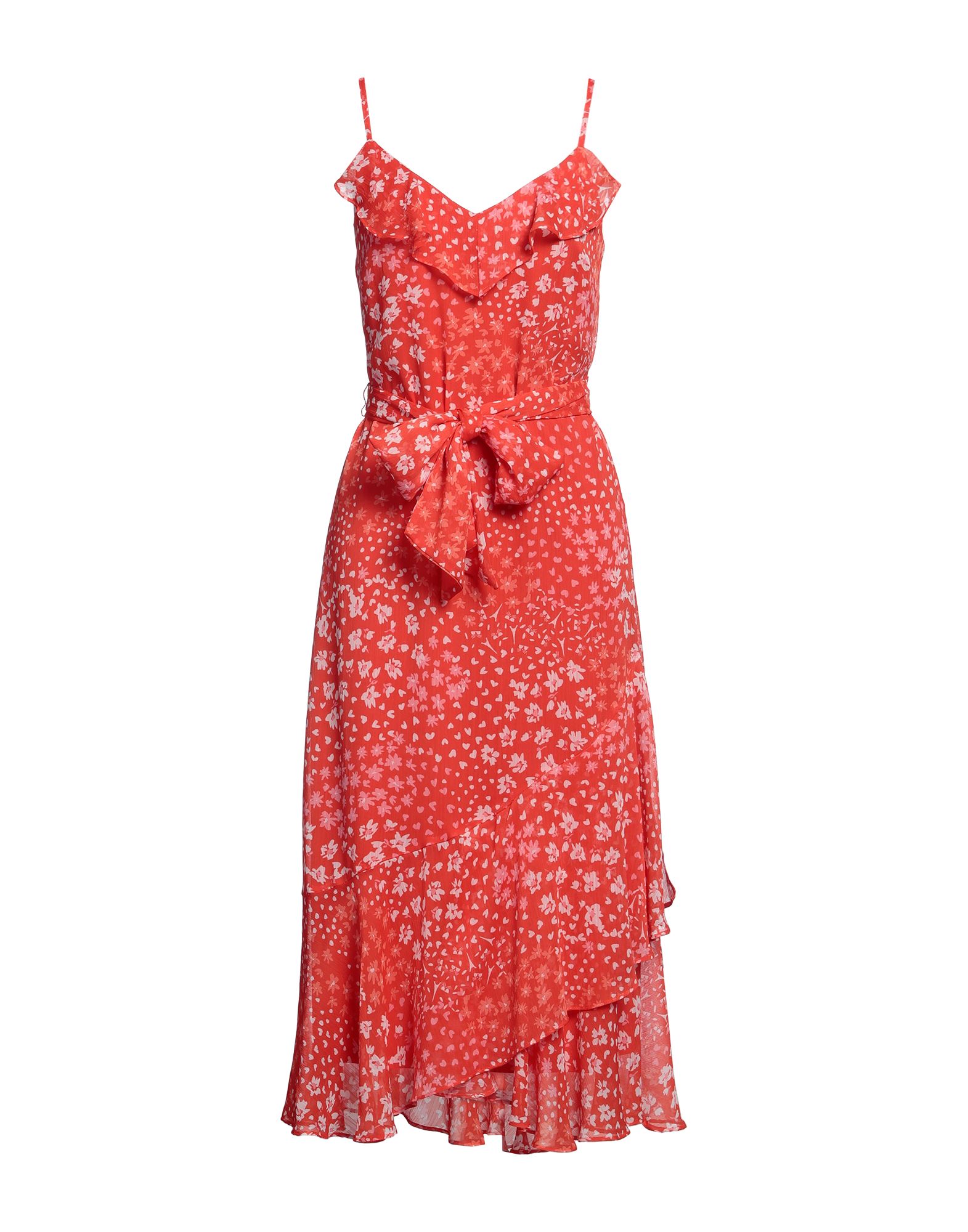 KARL LAGERFELD Midi-kleid Damen Rot von KARL LAGERFELD