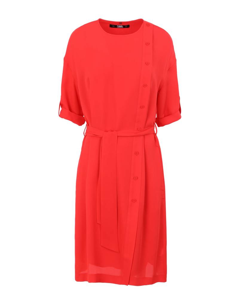KARL LAGERFELD Midi-kleid Damen Rot von KARL LAGERFELD
