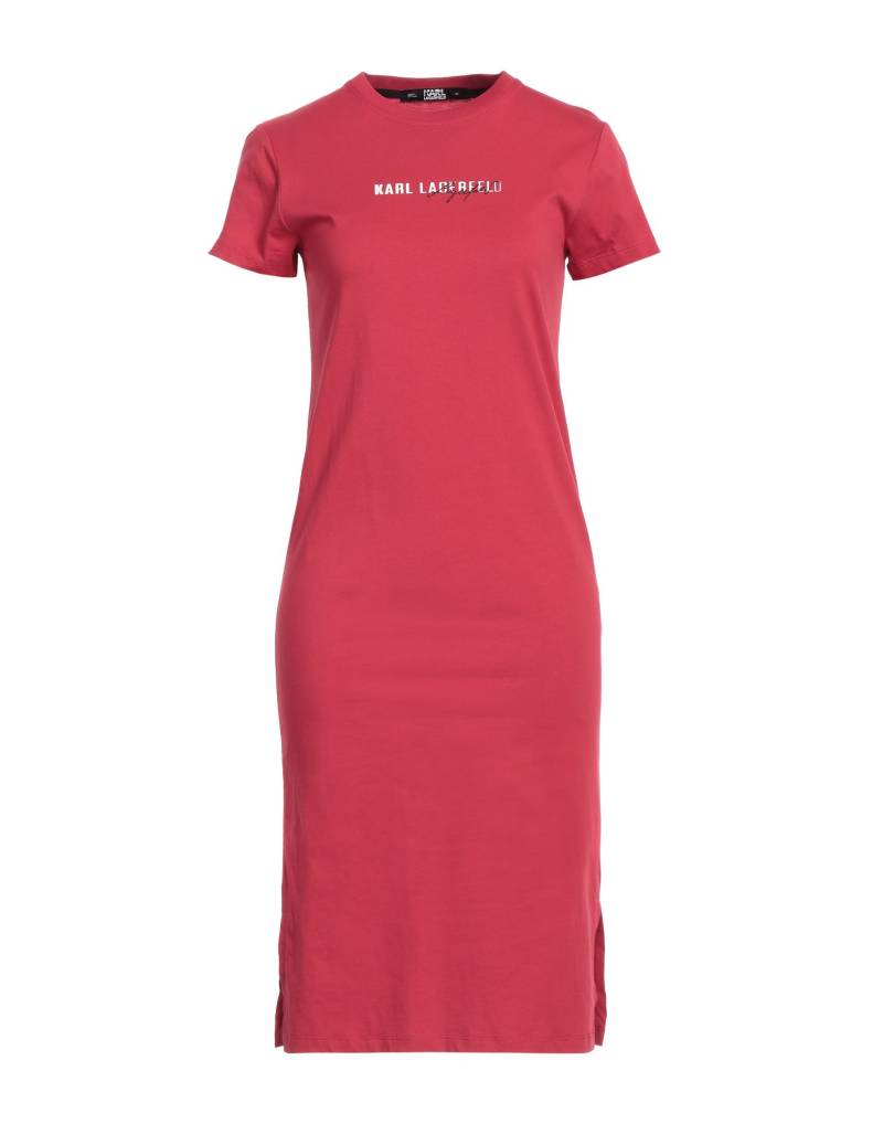KARL LAGERFELD Midi-kleid Damen Rot von KARL LAGERFELD