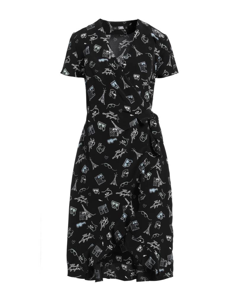 KARL LAGERFELD Midi-kleid Damen Schwarz von KARL LAGERFELD