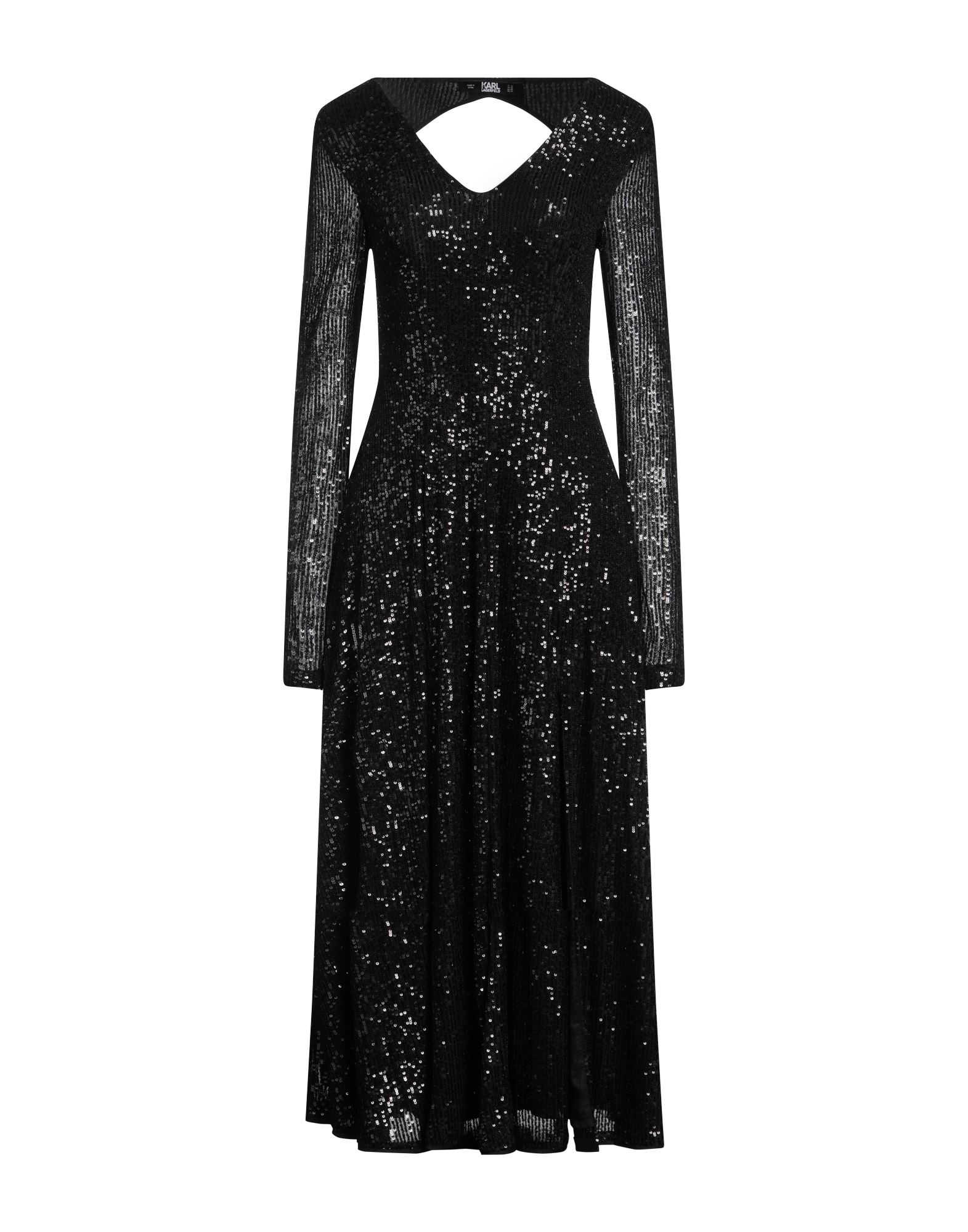 KARL LAGERFELD Midi-kleid Damen Schwarz von KARL LAGERFELD