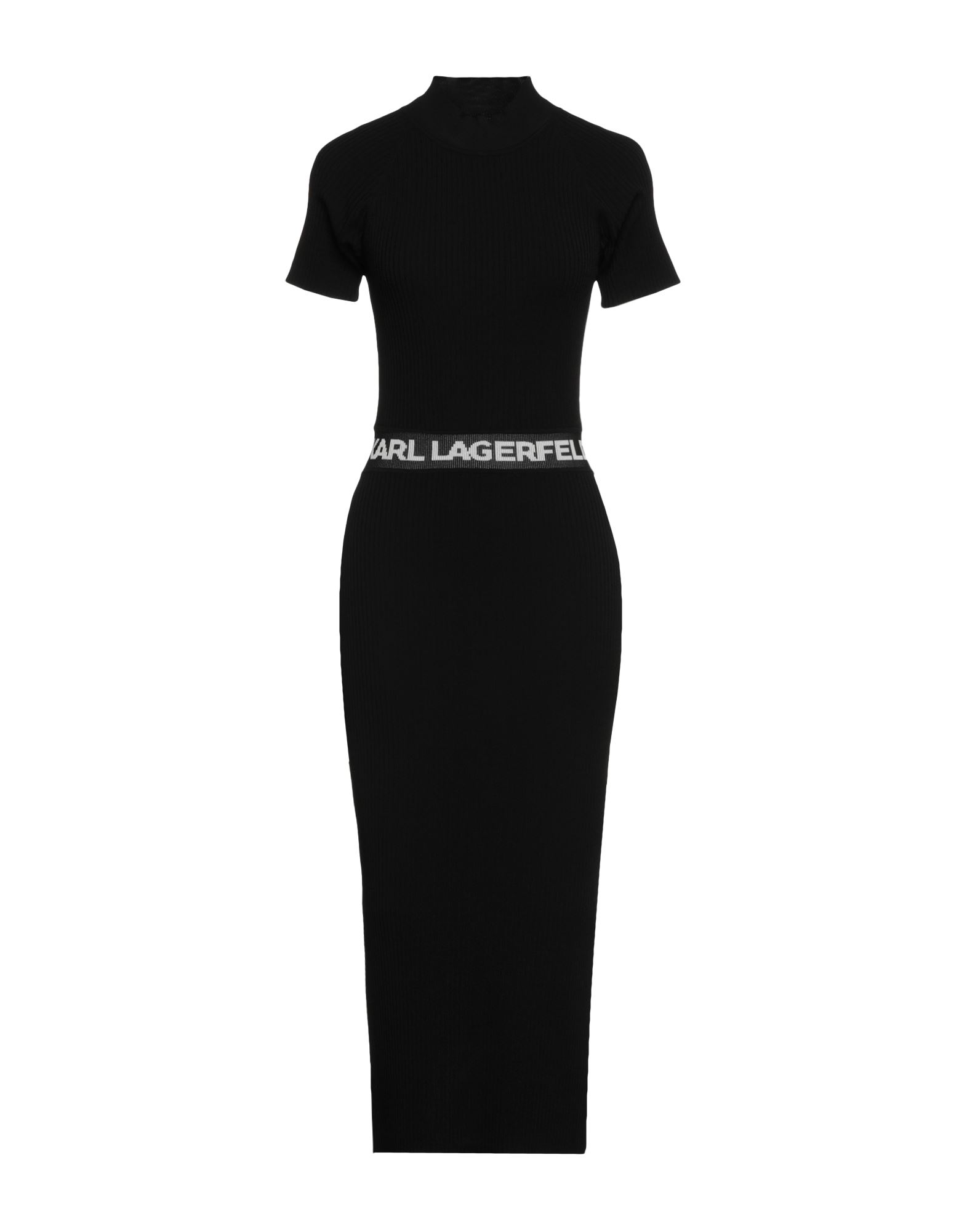 KARL LAGERFELD Midi-kleid Damen Schwarz von KARL LAGERFELD