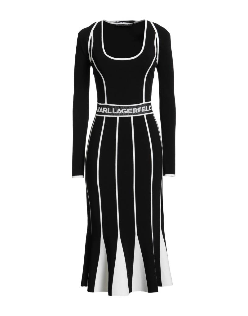 KARL LAGERFELD Midi-kleid Damen Schwarz von KARL LAGERFELD