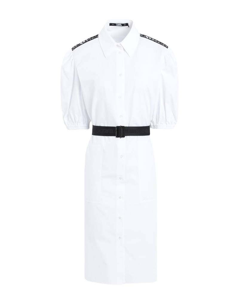 KARL LAGERFELD Midi-kleid Damen Weiß von KARL LAGERFELD