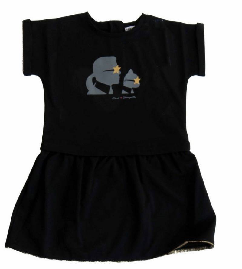 KARL LAGERFELD Midikleid KARL LAGERFELD Kids Kleid schwarz von KARL LAGERFELD