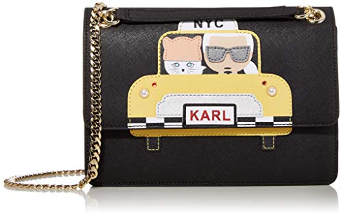 Karl Lagerfeld Paris Damen Maybelle Umhängetasche mit Klappe Schultertasche, Taxi Gelb von KARL LAGERFELD