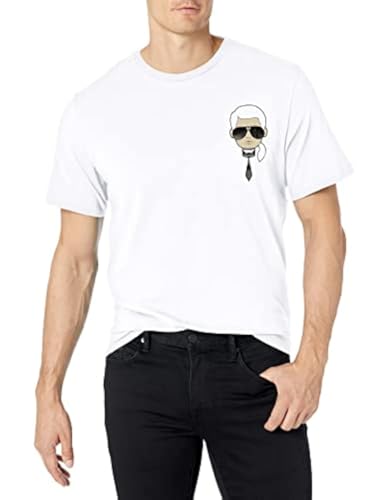 KARL LAGERFELD Herren Klassisches Karl-Charakter, kurzärmelig, Rundhalsausschnitt T-Shirt, Weiss/opulenter Garten, L von KARL LAGERFELD