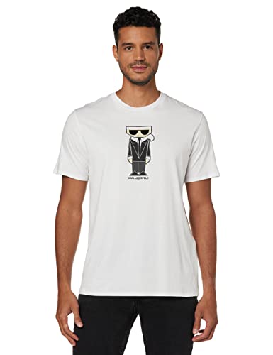 Karl Lagerfeld Paris Herren Kocktail Karl T-Shirt, Weiss/opulenter Garten, XX-Large von KARL LAGERFELD