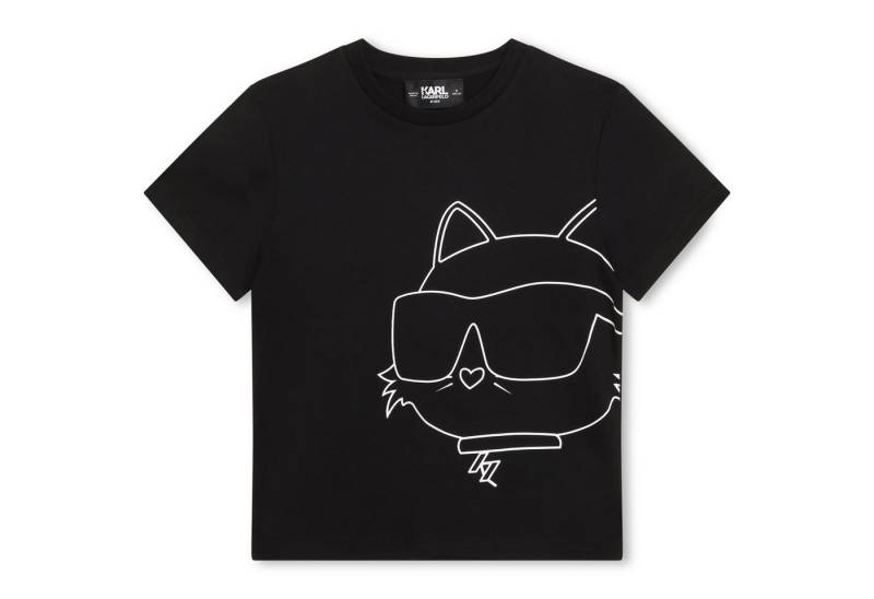 KARL LAGERFELD Print-Shirt Karl Lagerfeld KIDS T-Shirt schwarz mit Katze Choupette von KARL LAGERFELD