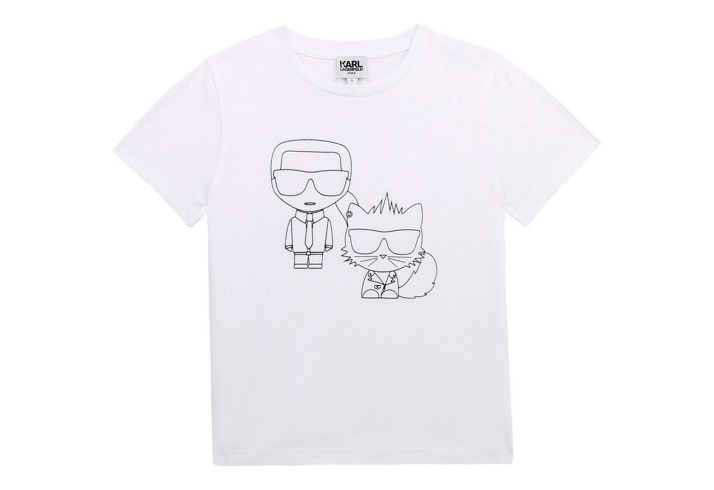 KARL LAGERFELD Print-Shirt Karl Lagerfeld T-Shirt weiß Karl und Choupette Bad Boy von KARL LAGERFELD