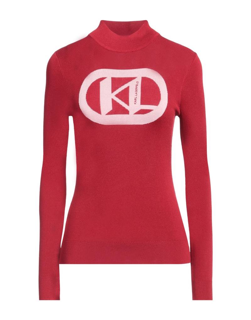 KARL LAGERFELD Rollkragenpullover Damen Bordeaux von KARL LAGERFELD