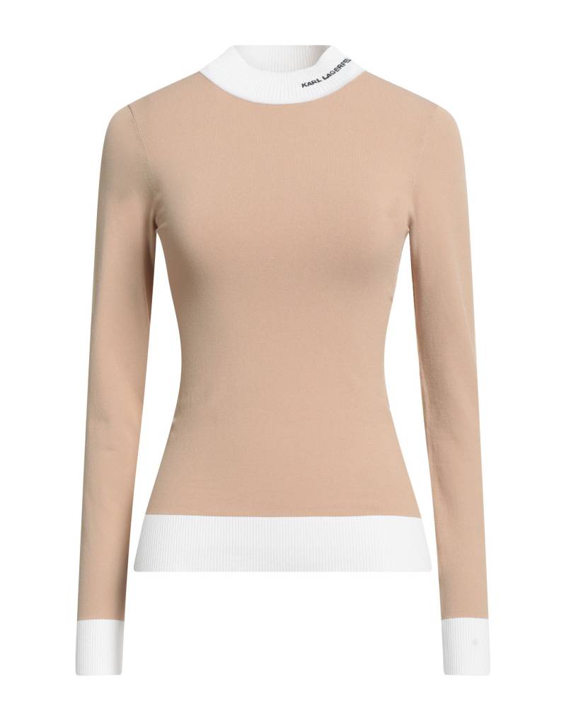 KARL LAGERFELD Rollkragenpullover Damen Sand von KARL LAGERFELD