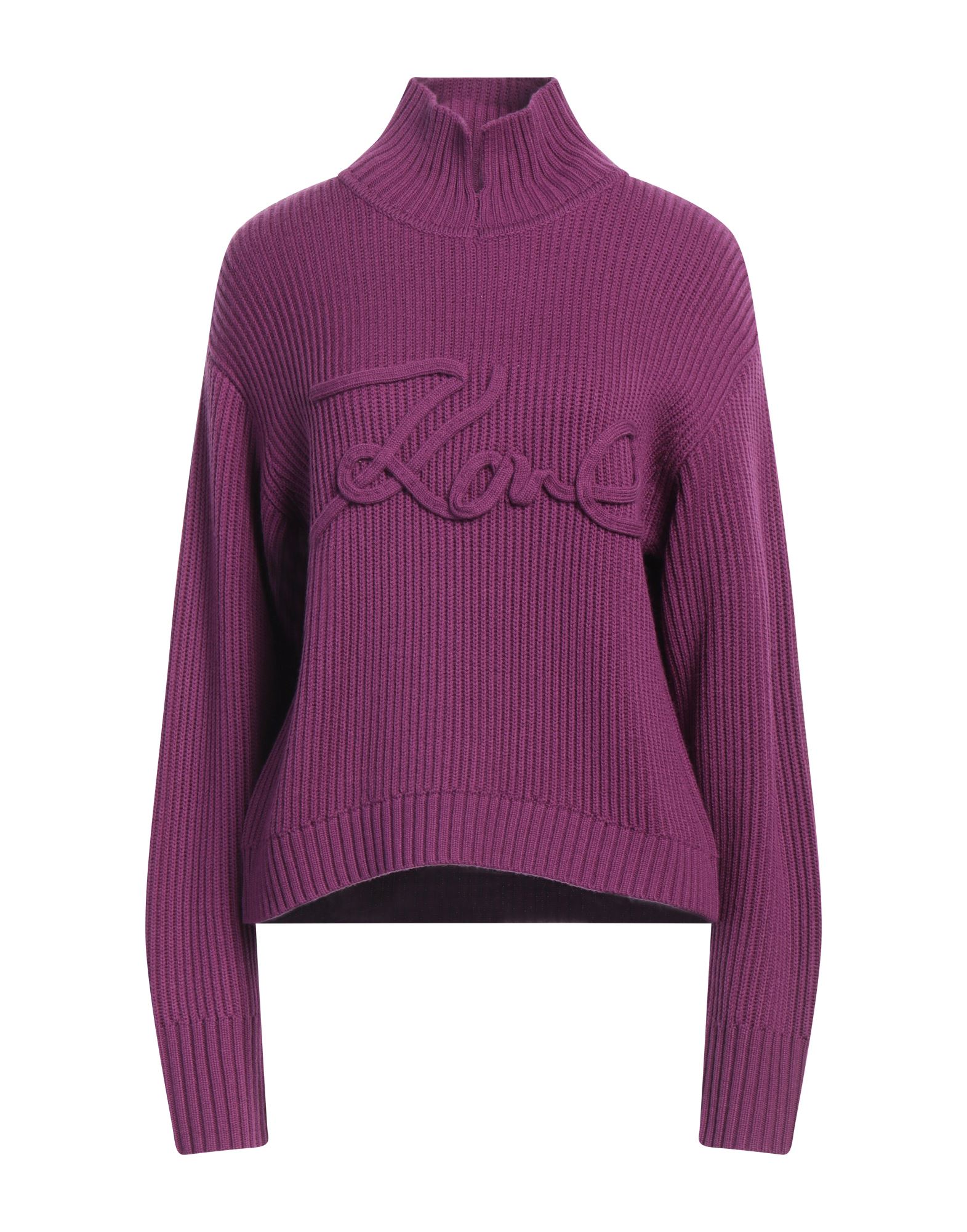 KARL LAGERFELD Rollkragenpullover Damen Violett von KARL LAGERFELD