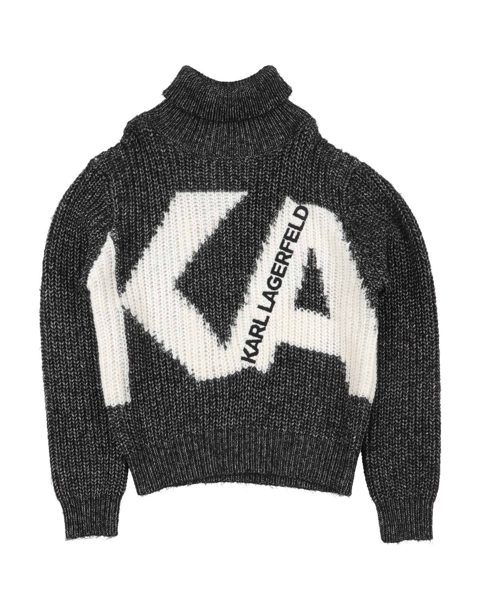 KARL LAGERFELD Rollkragenpullover Kinder Schwarz von KARL LAGERFELD