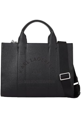 KARL LAGERFELD Rue St-Guillaume Mittelgroße Tragetasche, Schwarz von KARL LAGERFELD
