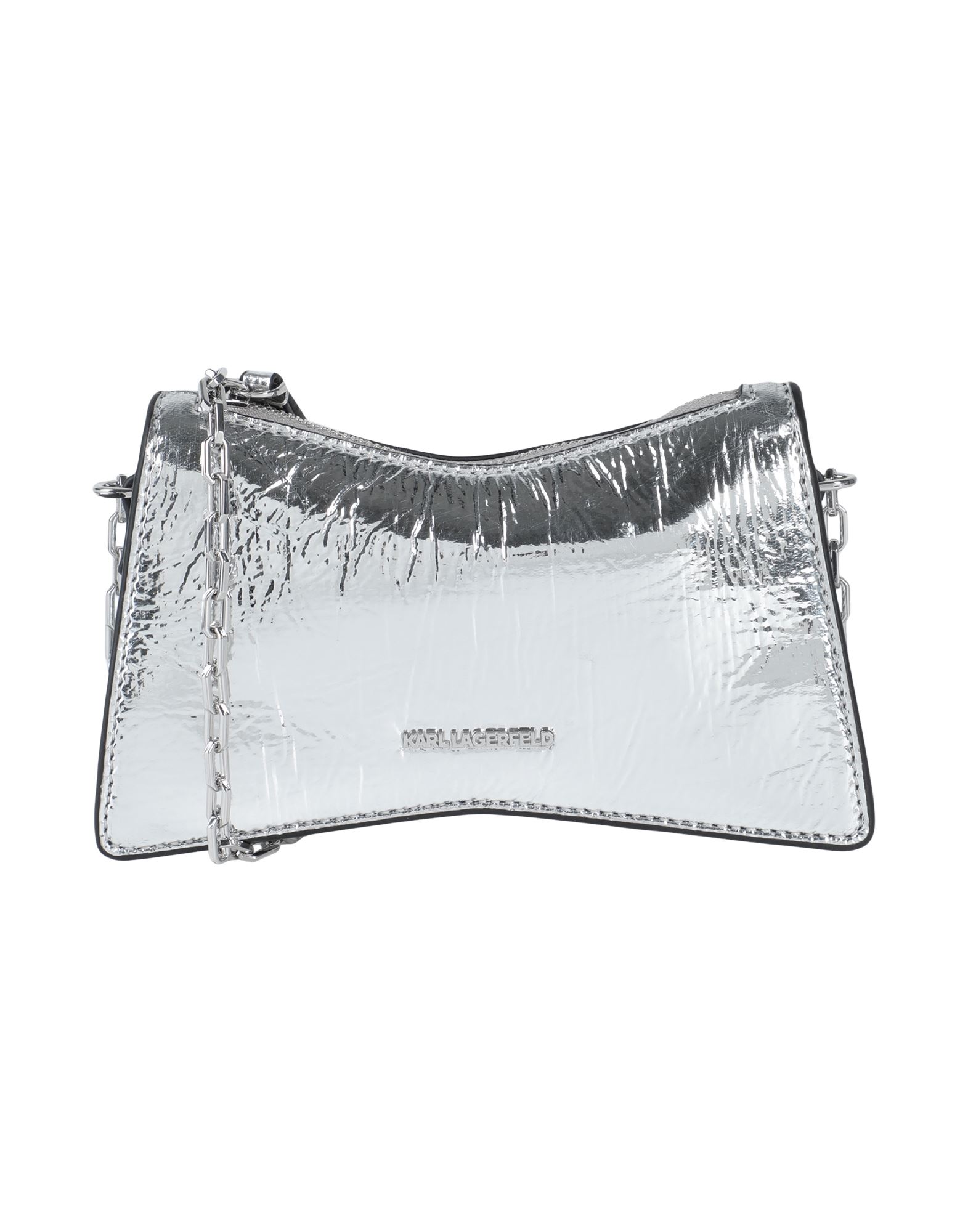 KARL LAGERFELD Schultertasche Damen Silber von KARL LAGERFELD