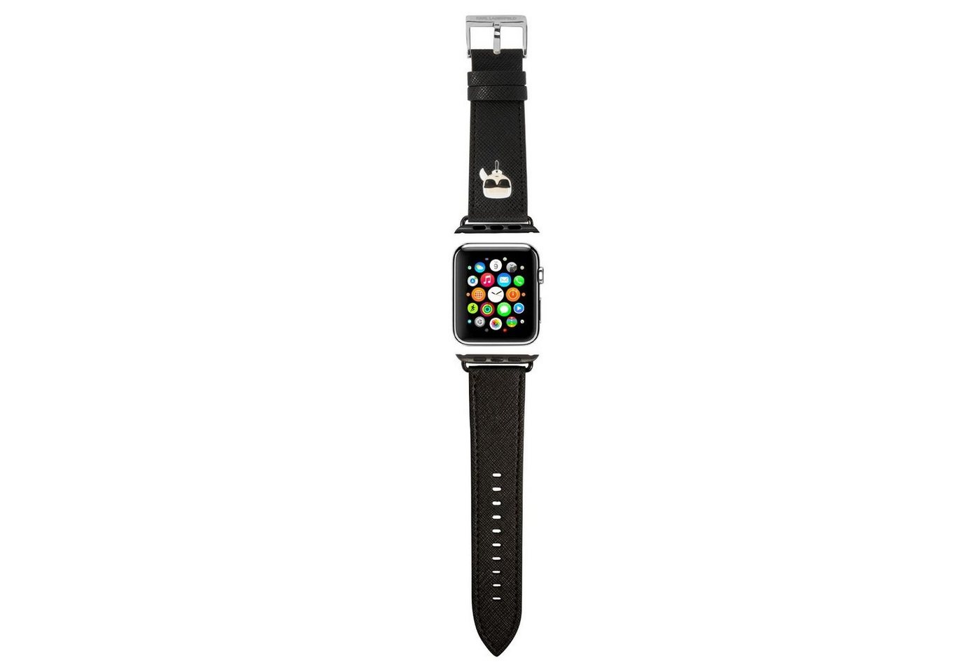 KARL LAGERFELD Smartwatch-Armband Karl Lagerfeld Karl Head PU Watch Strap für Apple Watch 42/44mm schwar von KARL LAGERFELD