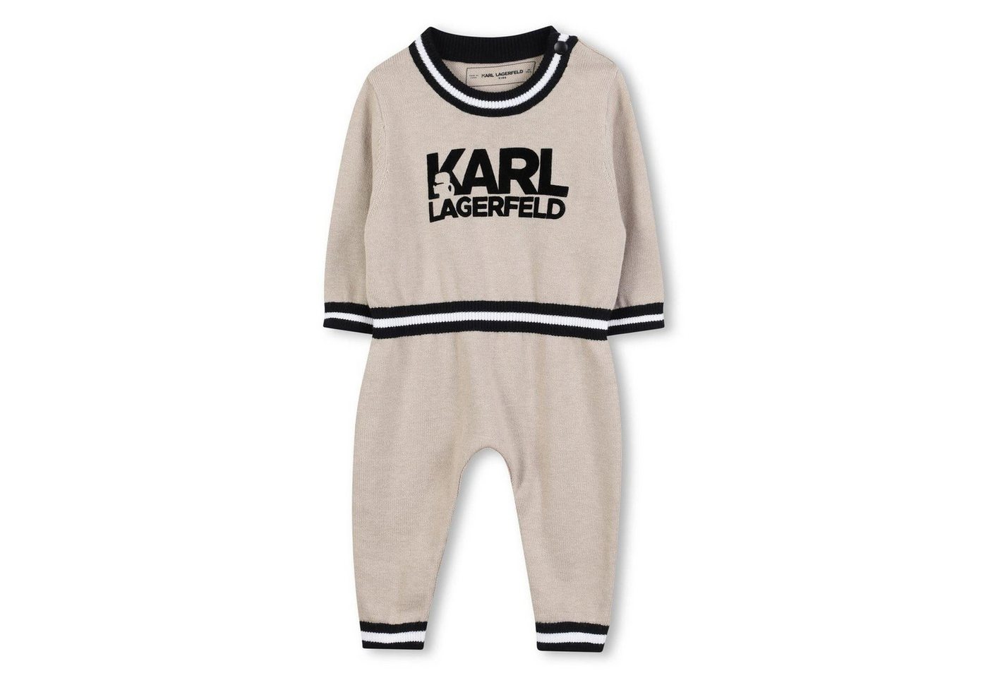 KARL LAGERFELD Strampler KARL LAGERFELD KIDS Strick-Jumpsuit hellbeige von KARL LAGERFELD