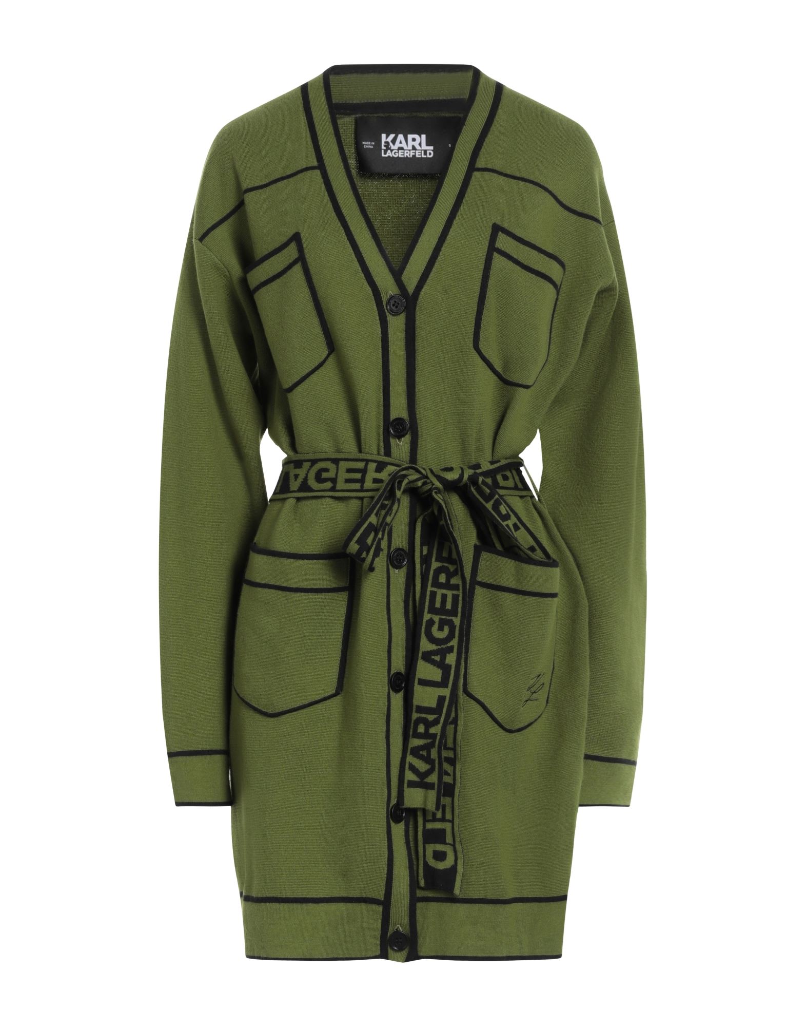 KARL LAGERFELD Strickjacke Damen Militärgrün von KARL LAGERFELD