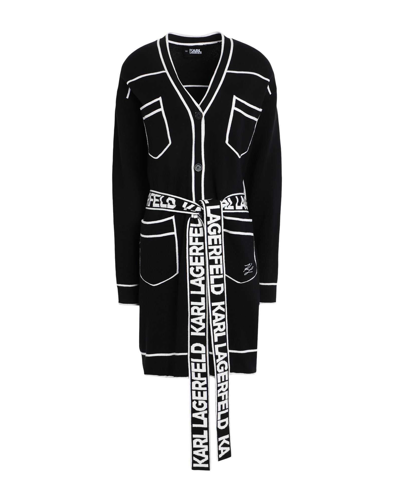 KARL LAGERFELD Strickjacke Damen Schwarz von KARL LAGERFELD