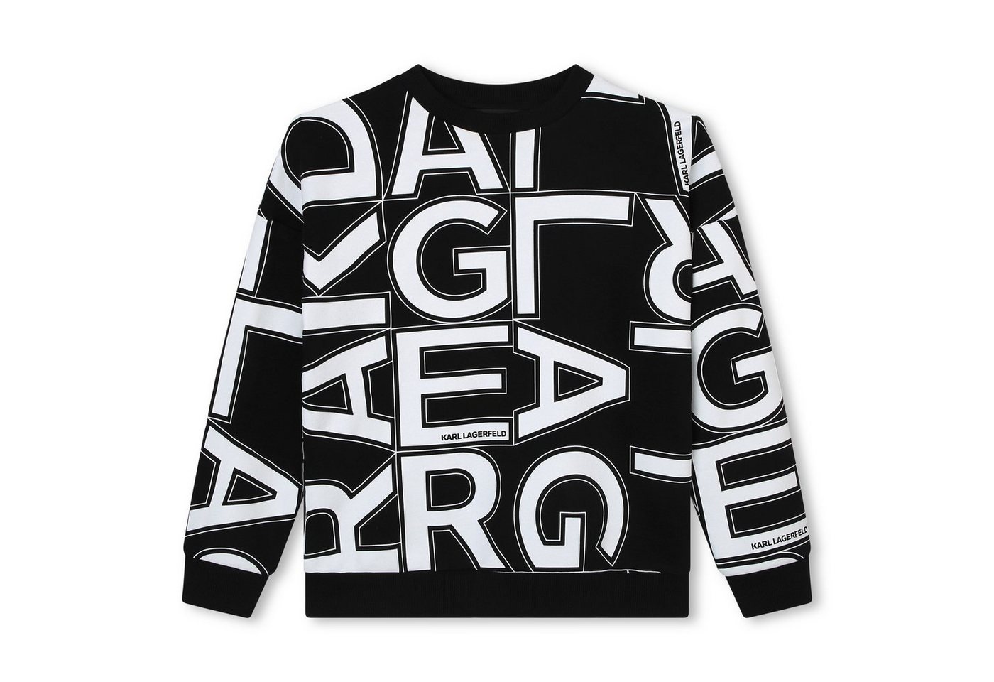 KARL LAGERFELD Sweatshirt KARL LAGERFELD KIDS Sweatshirt schwarz-weißen Allover-Print von KARL LAGERFELD