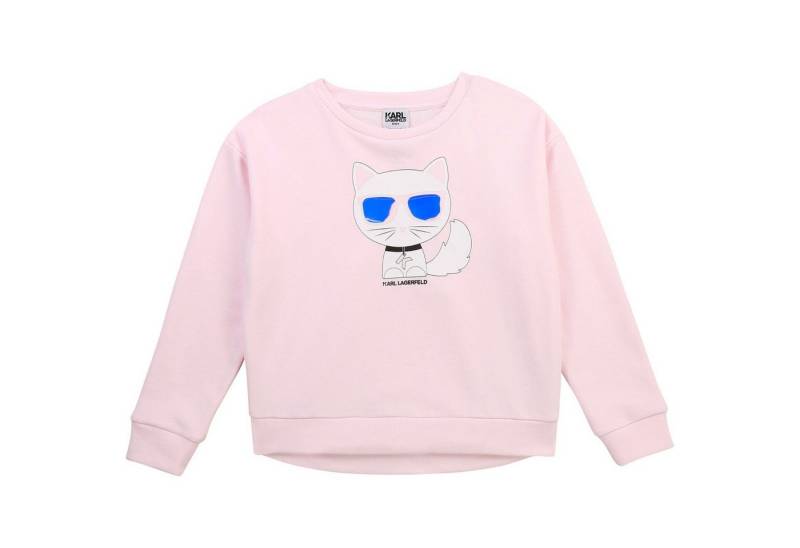 KARL LAGERFELD Sweatshirt Karl Lagerfeld Sweatshirt rosa Katze Choupette irisierend Logo von KARL LAGERFELD