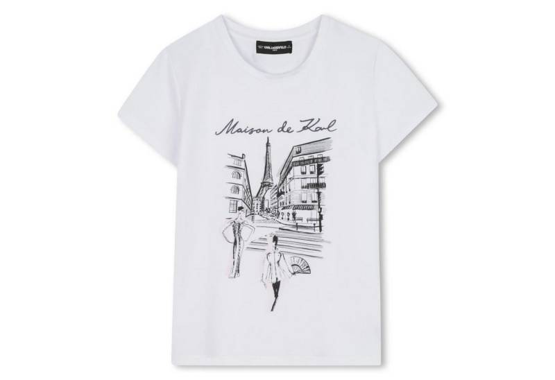 KARL LAGERFELD T-Shirt KARL LAGERFELD KIDS T-Shirt „Maison de Karl“ weiß von KARL LAGERFELD