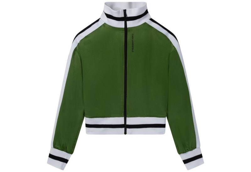 KARL LAGERFELD Trainingsjacke Karl Lagerfeld Trainingsjacke oliv mit Streifen von KARL LAGERFELD