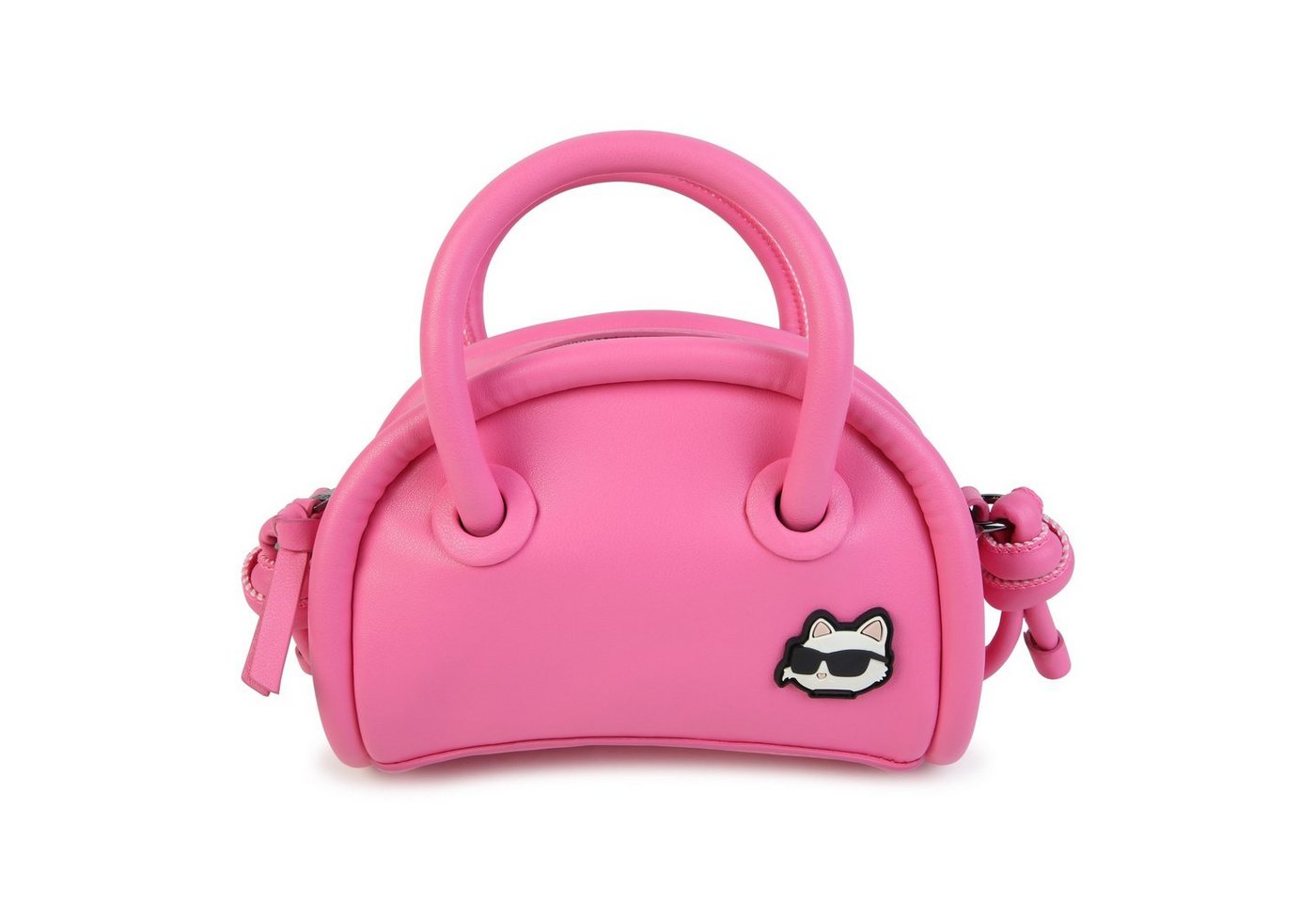 KARL LAGERFELD Umhängetasche KARL LAGERFELD KIDS Canvas-Handtasche rosa mit Choupette-Patch von KARL LAGERFELD