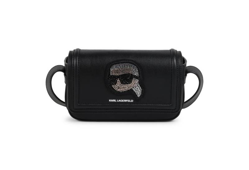 KARL LAGERFELD Umhängetasche KARL LAGERFELD KIDS Tasche Karl Figur Strasssteine Logo schwarz von KARL LAGERFELD
