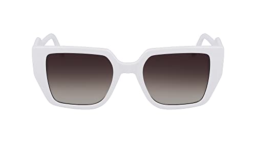 Karl Lagerfeld Women's KL6098S Sunglasses, White, Einheitsgröße von KARL LAGERFELD