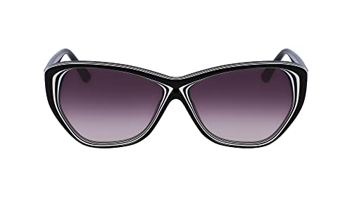 Karl Lagerfeld Women's KL6103S Sunglasses, Black/White, Einheitsgröße von KARL LAGERFELD