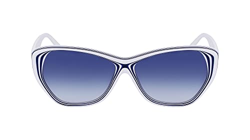 Karl Lagerfeld Women's KL6103S Sunglasses, White/Blue, Einheitsgröße von KARL LAGERFELD