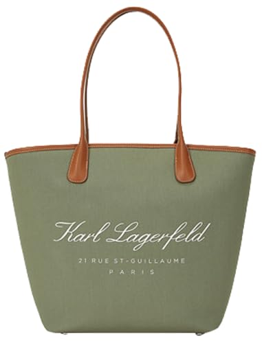 Karl Lagerfeld, Hotel Karl Medium Canvas Bag, Green, Women, Beachwear von Karl Lagerfeld