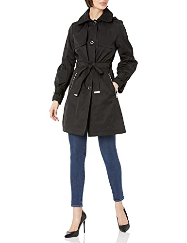 KARL LAGERFELD Damen Paris Anorak Trenchcoat, schwarz, XS von KARL LAGERFELD