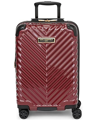 Karl Lagerfeld Paris Damen Carryon Spinner Wheels Hardside, Burgunder, Einheitsgröße, Carryon Spinner Wheels Hardside von KARL LAGERFELD