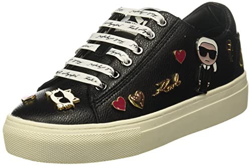 Karl Lagerfeld Paris Damen Katzenstifte Sneaker, schwarz, 38.5 EU von KARL LAGERFELD