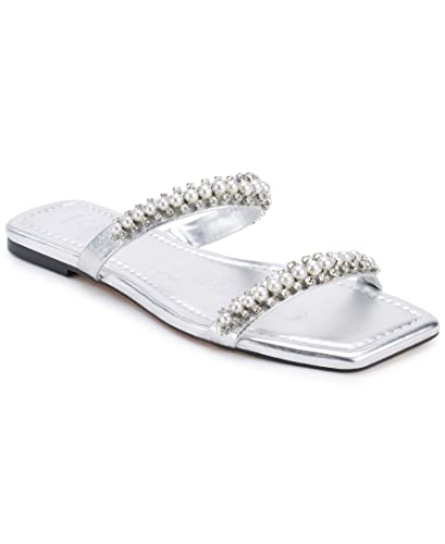 Karl Lagerfeld Paris Damen Kl135223-sil-8 Schiebe-Sandalen, Silber, 39 EU von KARL LAGERFELD