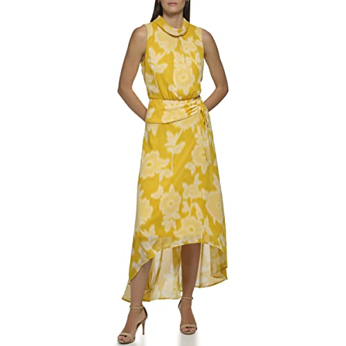 Karl Lagerfeld Paris Damen Ld3cg704-d7h-10 Lässiges Kleid, Zitronengelb, Chrom, 40 von KARL LAGERFELD
