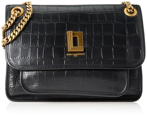 Karl Lagerfeld Paris Damen Lh2hs9cb-bgd-1sz Umhängetasche, Schwarz/Gold von KARL LAGERFELD