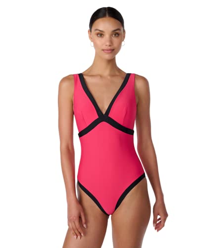 Karl Lagerfeld Paris Damen Standard Swim One Piece, Himbeere, S von KARL LAGERFELD