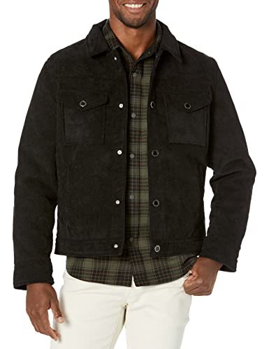 Karl Lagerfeld Paris Herren Casual mit Sherpa-Futter Trucker Jacke, Schwarz, M von KARL LAGERFELD