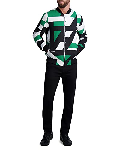 Karl Lagerfeld Paris Herren Color Block Jacke, Grün , XL von KARL LAGERFELD