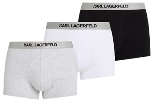 Karl Lagerfeld metallic Elastic Trunk Set(3 Pack), Black/White/Grey, M von KARL LAGERFELD