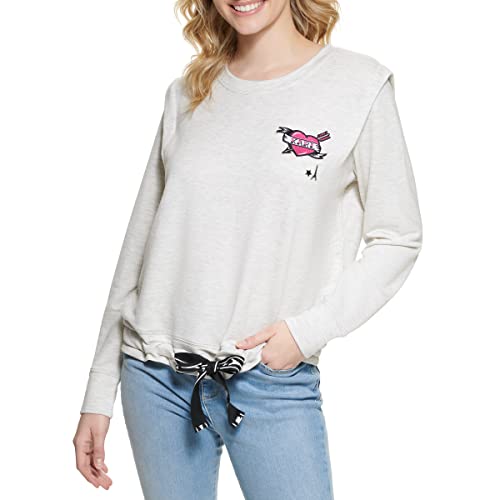 Karl Lagerfield Paris Damen L2ch6853-whb-groß Sweatshirt, Weiß, Schwarz, L von KARL LAGERFELD